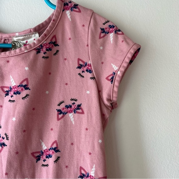 Jenna & Jessie Pink Unicorn Dress 3T (fits Like 4T) Toddler Girls Twirl Dress - Picture 6 of 13